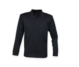 Henbury HY478 - Breathable Cool Plus Long Sleeve Polo Shirt