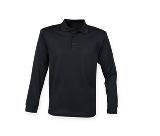 Henbury HY478 - Breathable Cool Plus Long Sleeve Polo Shirt
