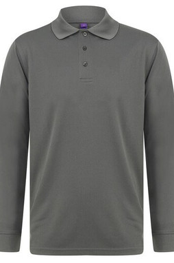 Henbury HY478 - Breathable Cool Plus Long Sleeve Polo Shirt
