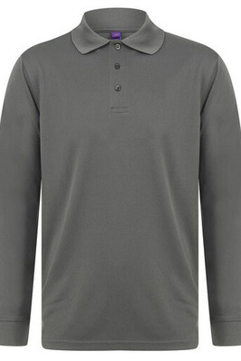 Henbury HY478 - Breathable Cool Plus Long Sleeve Polo Shirt