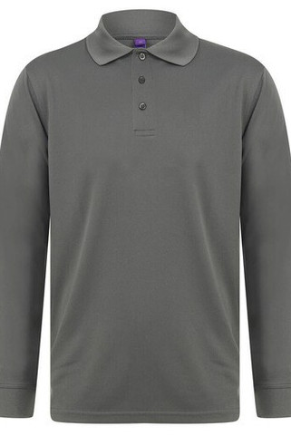 Henbury HY478 - Breathable Cool Plus Long Sleeve Polo Shirt