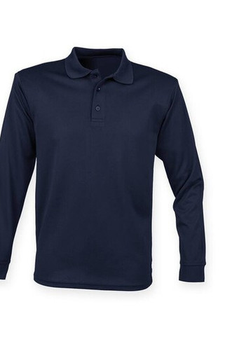 Henbury HY478 - Breathable Cool Plus Long Sleeve Polo Shirt