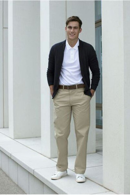 Henbury HY608 - Flat Front Chino Trousers