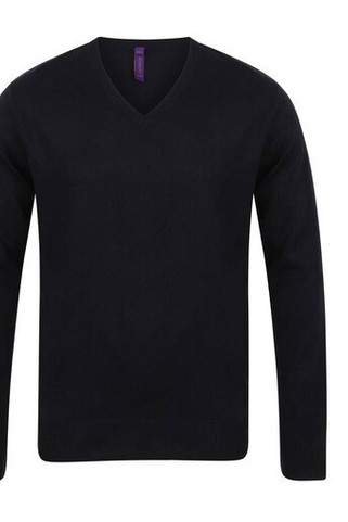 Henbury HY720 - Maglione con scollo a V da uomo