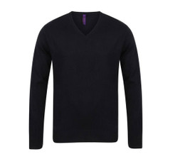 Henbury HY720 - Maglione con scollo a V da uomo