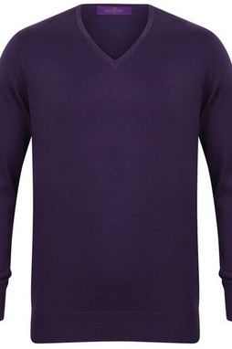 Henbury HY720 - Henbury Mens Classic V-Neck Sweater