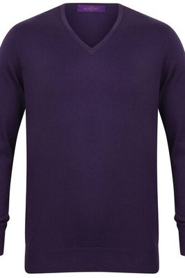Henbury HY720 - Henbury muški klasični V-izrez pulover
