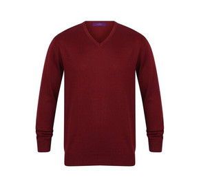 Henbury HY720 - Męski sweter z dekoltem w szpic