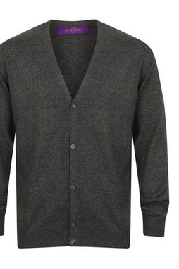 Henbury HY722 - Henbury Mens Elegant V-Neck Buttoned Cardigan