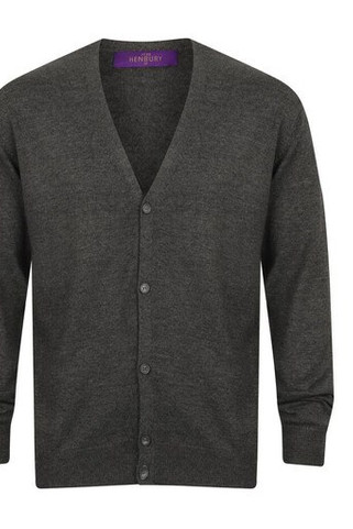 Henbury HY722 - Henbury Mens Elegant V-Neck Buttoned Cardigan
