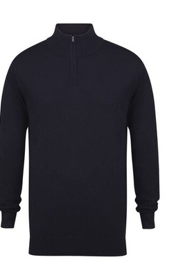 Henbury HY729 - Herrenpullover mit Reißverschluss