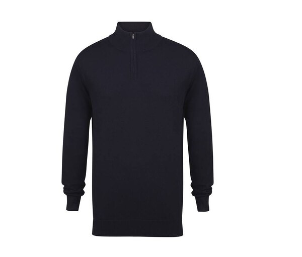 Henbury HY729 - Men's Soft Touch Zip Neck Sweater