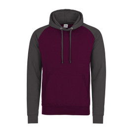 AWDIS JUST HOODS JH009 - Contrast Raglan Sleeve Baseball Hoodie