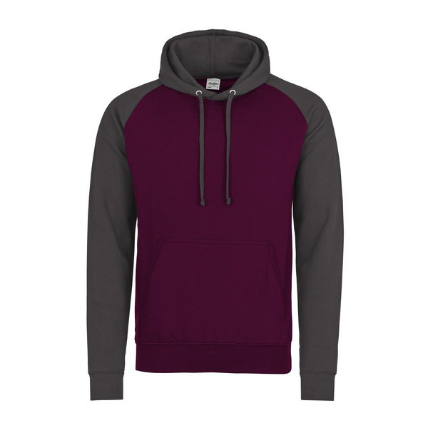 AWDIS JUST HOODS JH009 - Contrast Raglan Sleeve Baseball Hoodie