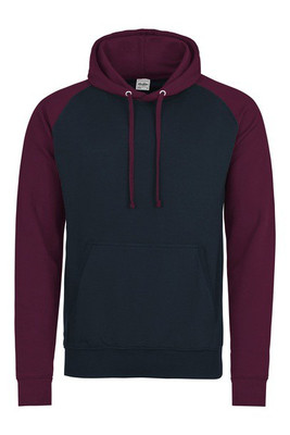 AWDIS JUST HOODS JH009 - Contrast Raglan Sleeve Baseball Hoodie