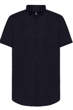 JHK JK611 - Cămașă elegantă pentru bărbați cu mânecă scurtă din poplin