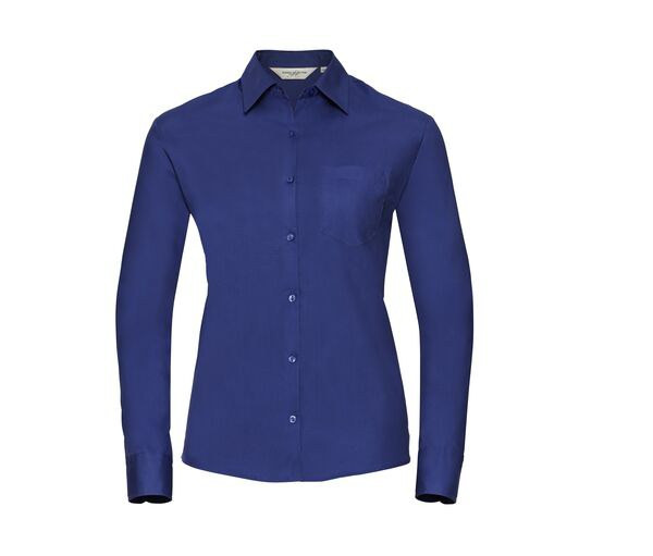 Russell Collection JZ36F - Women's 100% Cotton Poplin Shirt