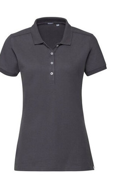 Russell JZ565 - Polo Femme Élégant en Coton avec Boutons Nacrés