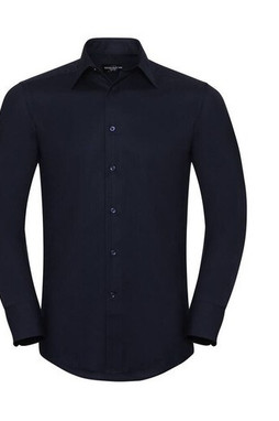Russell Collection JZ922 - Chemise Oxford Cintrée Homme Col Italien