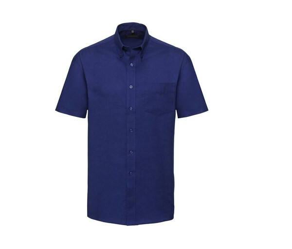 Russell Collection JZ933 - Men's Oxford Cotton Short Sleeve Shirt