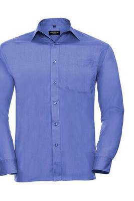 Russell Collection JZ934 - Classic Men's Poplin Shirt with Whalebone Collar