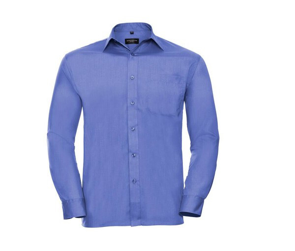 Russell Collection JZ934 - Classic Men's Poplin Shirt with Whalebone Collar