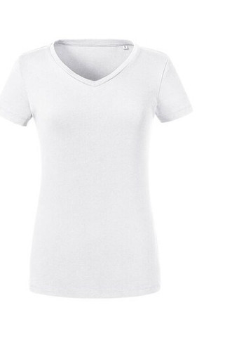 Russell RU103F - Naisten luomupuuvillainen V-kaula-aukkoinen t-paita