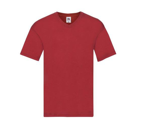 Fruit of the Loom SC224 - Maglietta da uomo con scollo a V 100% cotone