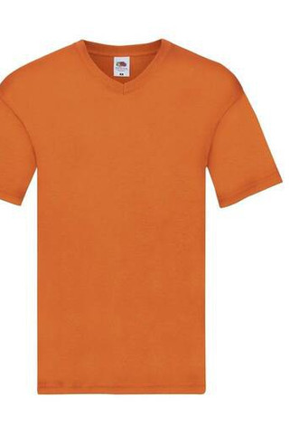 Fruit of the Loom SC224 - Mens Classic Cotton V-Neck Tee for Summer