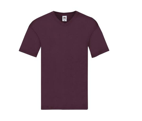 Fruit of the Loom SC224 - Maglietta da uomo con scollo a V 100% cotone