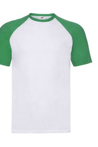 Fruit of the Loom SC237 - Klassisk Raglan Baseball T-shirt i Bomull