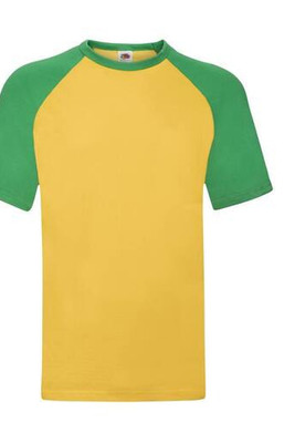 Fruit of the Loom SC237 - T-Shirt Baseball Classique en Coton Fruit of the Loom