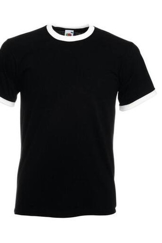 Fruit of the Loom SC245 - Tricou Ringer pentru bărbați 100% bumbac