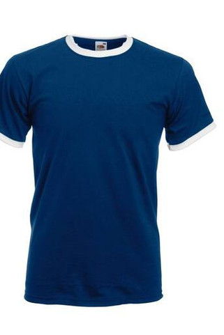 Fruit of the Loom SC245 - Tricou Ringer pentru bărbați 100% bumbac