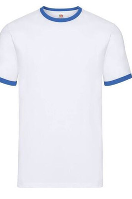 Fruit of the Loom SC245 - Comfortabele Katoenen Ringer T-Shirt voor Heren