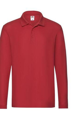 Fruit of the Loom SC384 - Polo Manches Longues Homme Premium