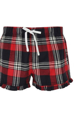 SF Women SK082 - SF Women Summer Flannel Ruffle Pajama Shorts