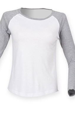 SF Women SK271 - Womens long-sleeved baseball T-shirt