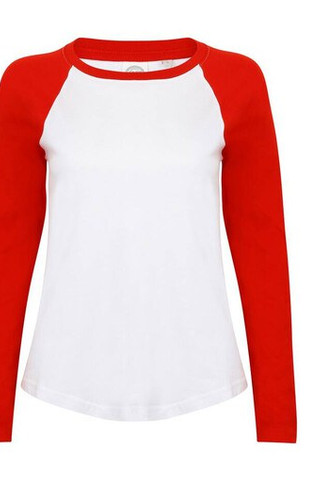 SF Women SK271 - Womens long-sleeved baseball T-shirt