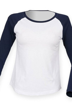 SF Women SK271 - Tee-shirt baseball manches longues femme