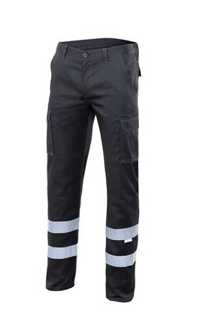 VELILLA V3014S - MULTI-POCKET STRETCH PANTS WITH REFLECTIVE STRIPES