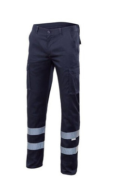 VELILLA V3014S - MULTI-POCKET STRETCH PANTS WITH REFLECTIVE STRIPES