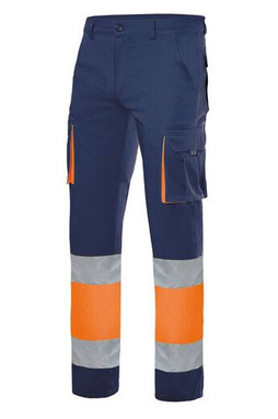 VELILLA V3030 - Pantalon Multipoches Bicolore Haute Visibilité