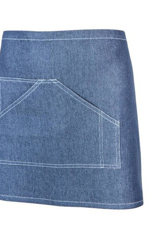 VELILLA V4206 - Durable Short Denim Apron with Adjustable Straps