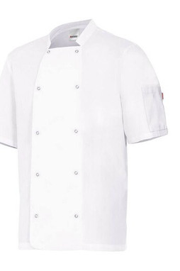VELILLA V5205 - VESTE DE CUISINIER MC AVEC BOUTONS PRESSION