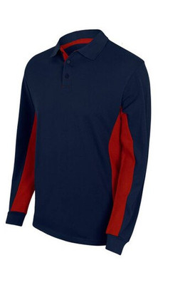 VELILLA V5514 - Two-Tone Polo Shirt Long Sleeves