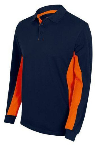 VELILLA V5514 - Two-Tone Polo Shirt Long Sleeves