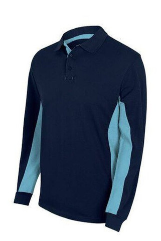 VELILLA V5514 - Two-Tone Polo Shirt Long Sleeves