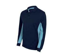 VELILLA V5514 - Two-Tone Polo Shirt Long Sleeves