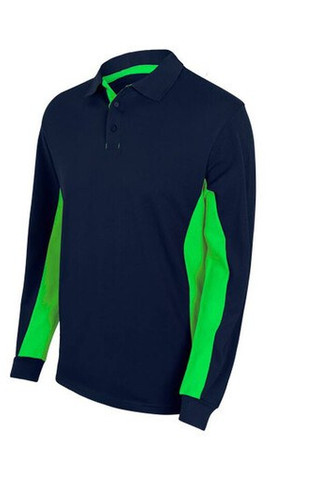 VELILLA V5514 - Two-Tone Polo Shirt Long Sleeves